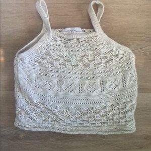 Kids Cream Crochet Tank Top